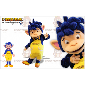 BIGGYMONKEY™ Blu Scimpanzé Scimmia In Tuta Mascotte Costume -