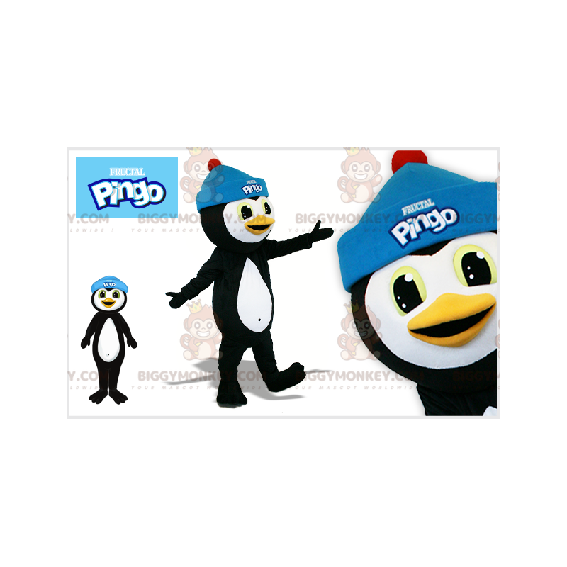 Black and White Penguin BIGGYMONKEY™ Mascot Costume with Hat -