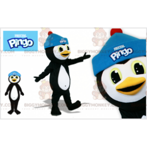 Costume da mascotte pinguino bianco e nero BIGGYMONKEY™ con