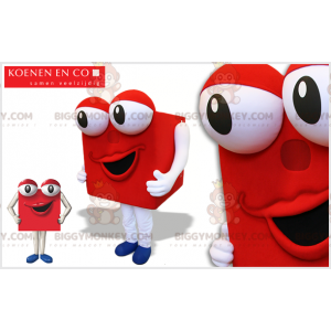 Costume da mascotte Big Eyes Big Red Cube BIGGYMONKEY™ -