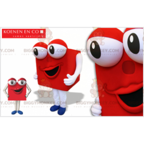 Big Eyes Big Red Cube BIGGYMONKEY™ Mascot Costume –