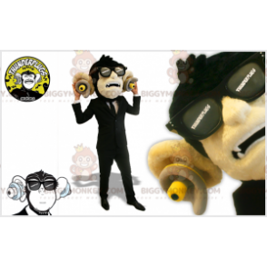 Black Monkey BIGGYMONKEY™ Mascot Costume with Ear Plugs -