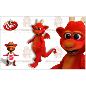 BIGGYMONKEY™ Mascot Costume Red Imp Devil with Horns –