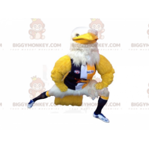 Muscle White & Yellow Eagle BIGGYMONKEY™ Mascot Costume In