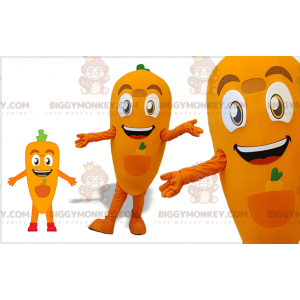 Costume de mascotte BIGGYMONKEY™ de carotte orange et verte