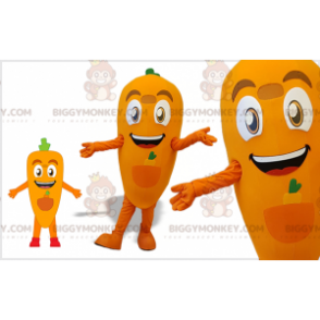Costume da mascotte BIGGYMONKEY™ con carota gigante arancione e