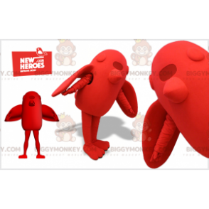 Costume da mascotte gigante uccello rosso BIGGYMONKEY™. Costume