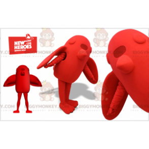 Giant Red Bird BIGGYMONKEY™ maskotdräkt. Röd BIGGYMONKEY™