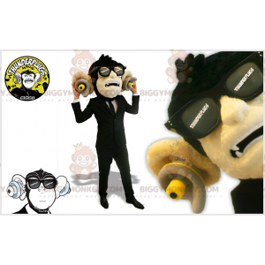 Costume de mascotte BIGGYMONKEY™ de singe noir avec des