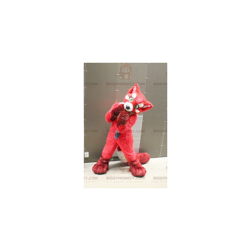 Costume de mascotte BIGGYMONKEY™ de chien rouge de renard -