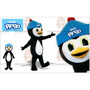 Costume da mascotte pinguino bianco e nero BIGGYMONKEY™ con