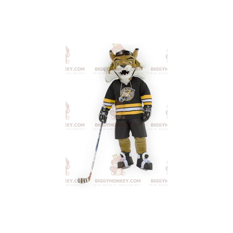 Costume de mascotte BIGGYMONKEY™ de tigre marron et blanc