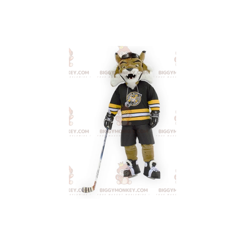 Costume mascotte BIGGYMONKEY™ tigre bianca e marrone ruggente -