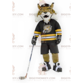 Costume mascotte BIGGYMONKEY™ tigre bianca e marrone ruggente -