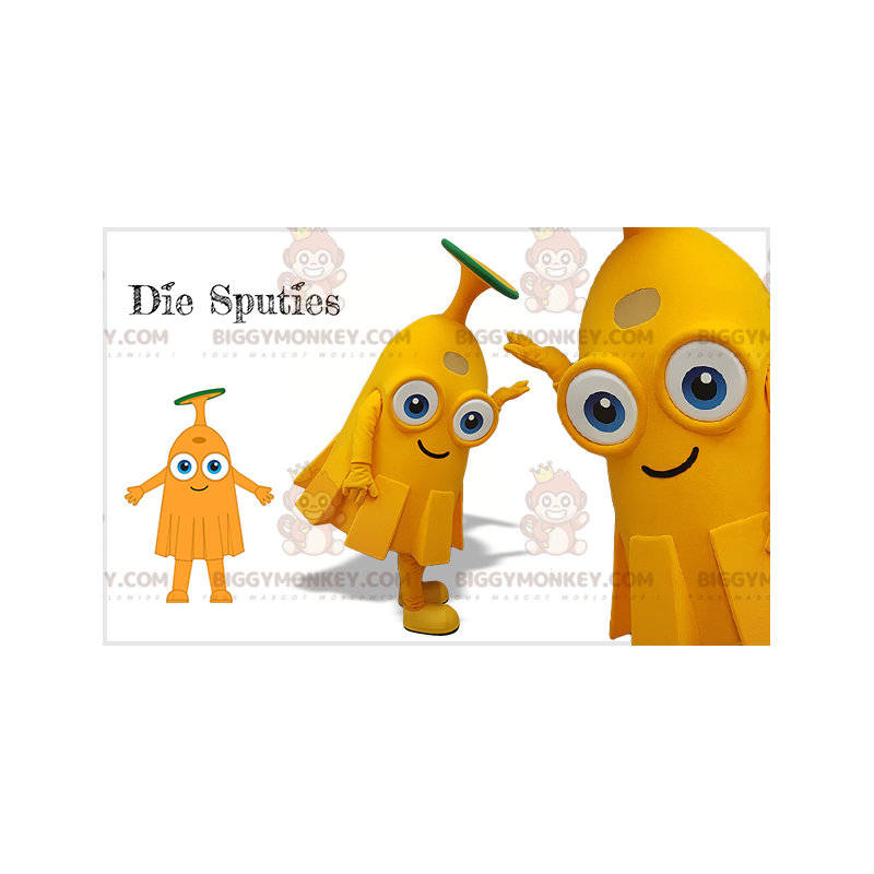 Costume de mascotte BIGGYMONKEY™ de Sputies de bonhomme orange.