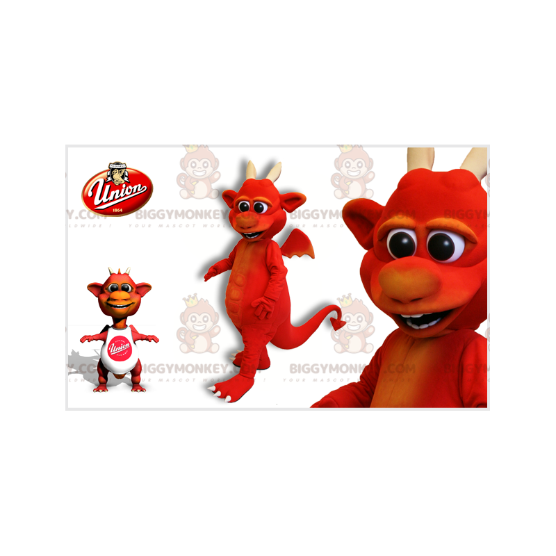 BIGGYMONKEY™ costume da mascotte del diavolo rosso con le