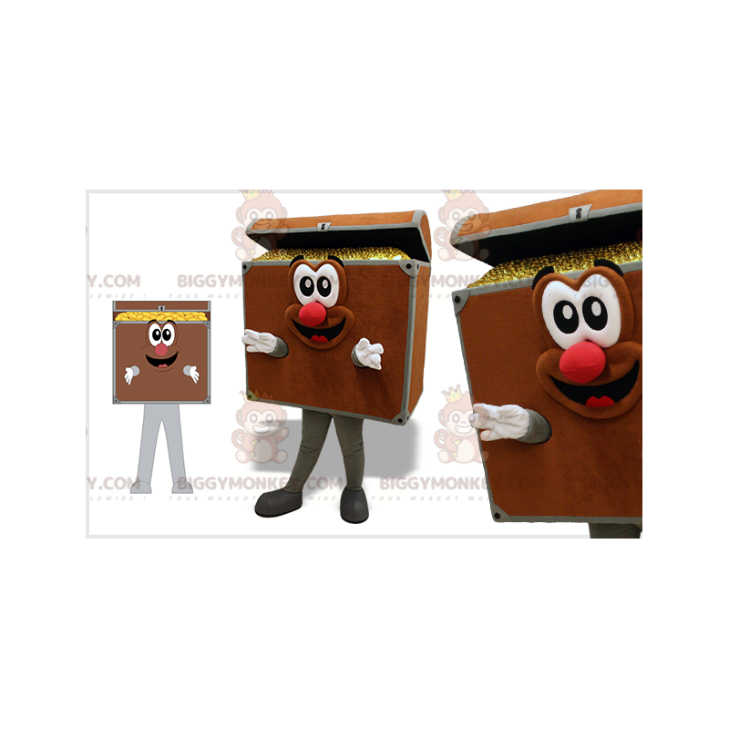 Treasure Chest BIGGYMONKEY™ Mascot Costume. pirate chest –