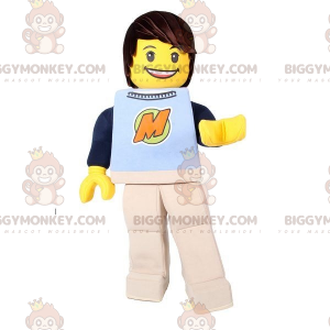 Costume de mascotte BIGGYMONKEY™ de Lego de Playmobil jaune de