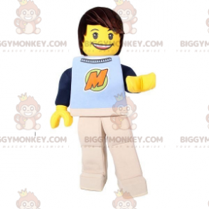 Costume de mascotte BIGGYMONKEY™ de Lego de Playmobil jaune de