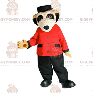 Tricolor Animal BIGGYMONKEY™ Mascot Costume Dressed In