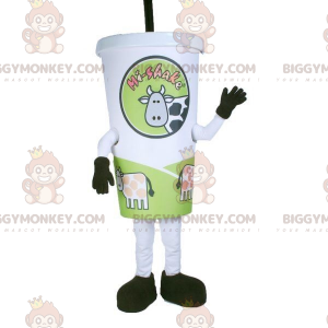 Papir Cup BIGGYMONKEY™ maskotkostume. Milkshake BIGGYMONKEY™