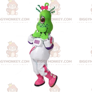 Grøn Alien BIGGYMONKEY™ Mascot Costume Jumpsuit -