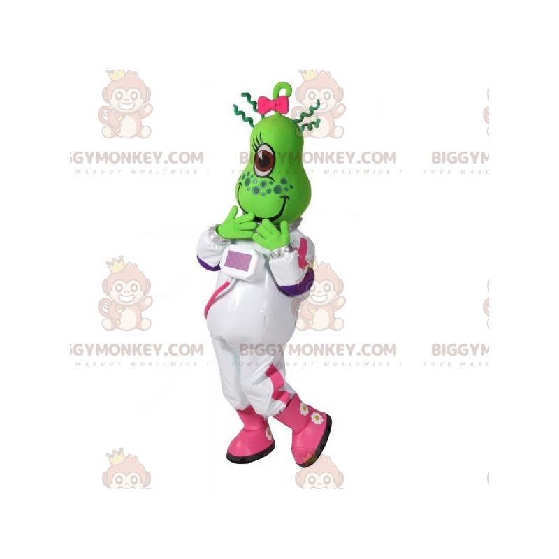 Tuta verde aliena per costume da mascotte BIGGYMONKEY™ -