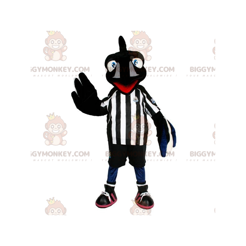 Black Crow BIGGYMONKEY™ Maskottchen-Kostüm mit Sportbekleidung