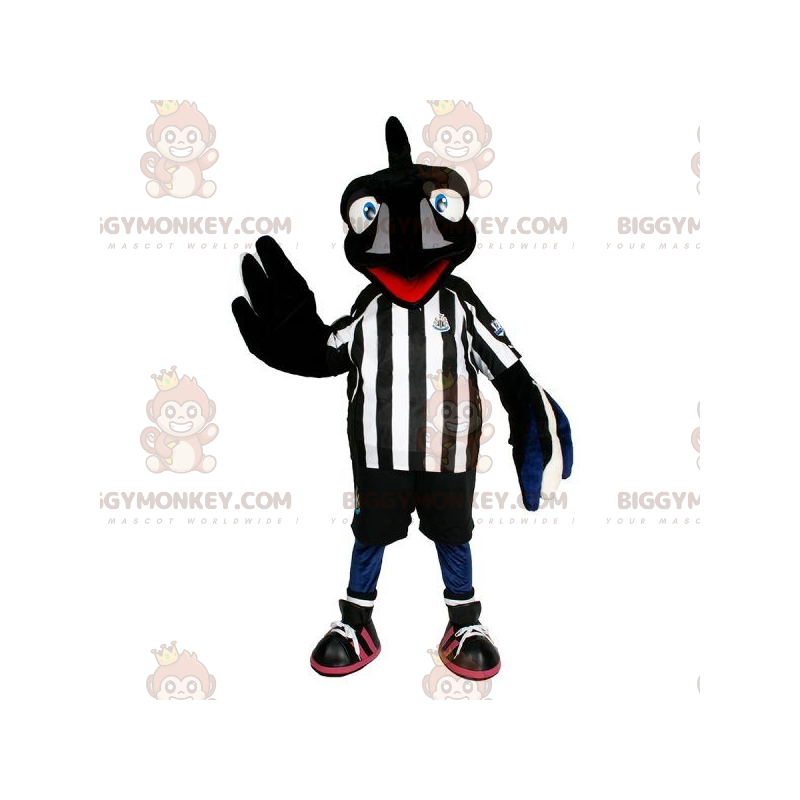 Kostium Maskotka Czarna Wrona BIGGYMONKEY™ ze sportową odzieżą