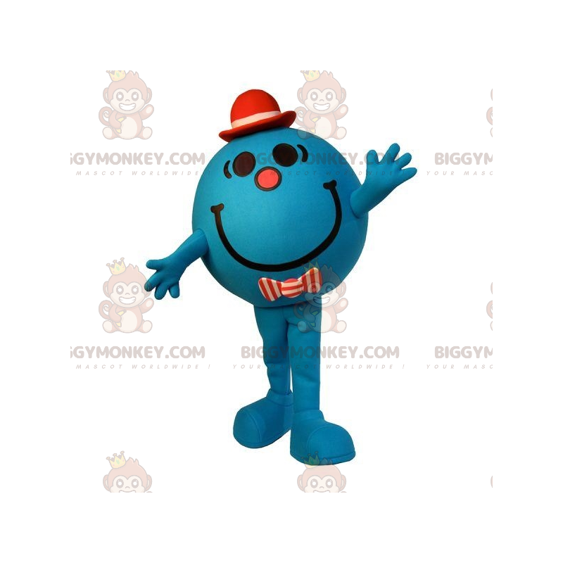Στολή μασκότ BIGGYMONKEY™ Mr. Mrs. Very Smiling Blue Snowman -