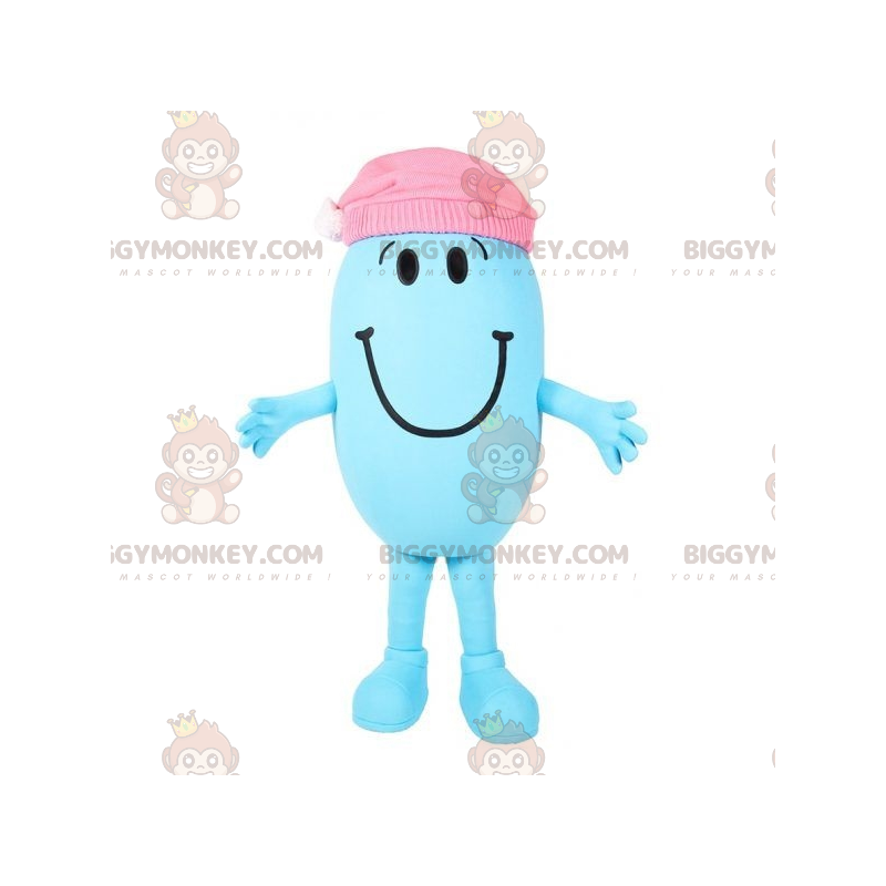 Costume de mascotte BIGGYMONKEY™ de personnage bleu de Monsieur