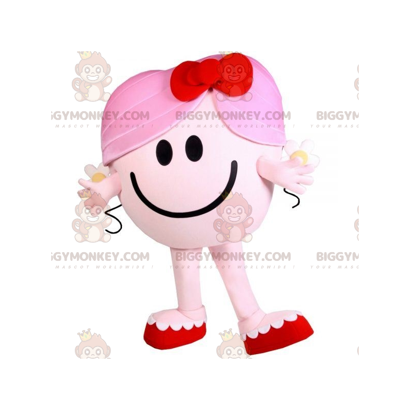 Traje de mascote BIGGYMONKEY™ Afago Mrs Pink Personagem Mr Mrs