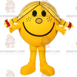 BIGGYMONKEY™ Mascot Costume Mrs Happiness Yellow Character Mr