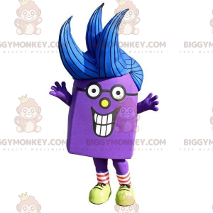 Costume de mascotte BIGGYMONKEY™ de bonhomme violet très