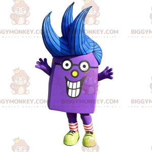 Very Smiling Purple Snowman BIGGYMONKEY™ Mascot Costume –