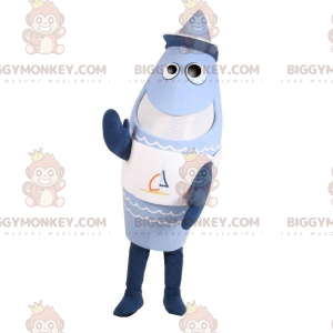 Lustiges Riesenhai-Blaufisch-BIGGYMONKEY™-Maskottchen-Kostüm -