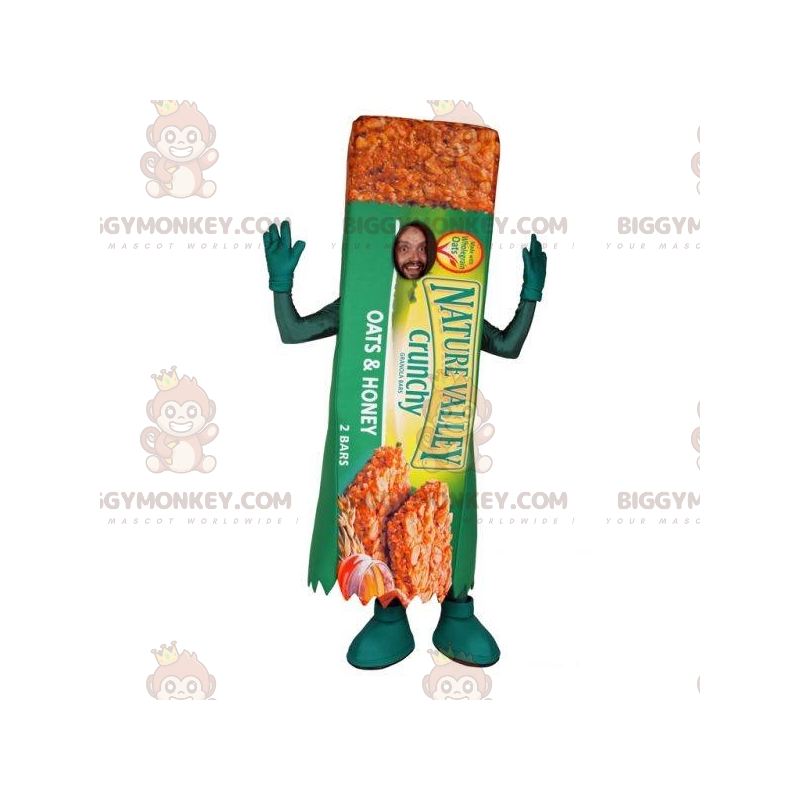 Giant cereal bar BIGGYMONKEY™ mascot costume. Cake BIGGYMONKEY™