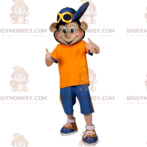 BIGGYMONKEY™-mascottekostuum voor tienerjongen met pet -