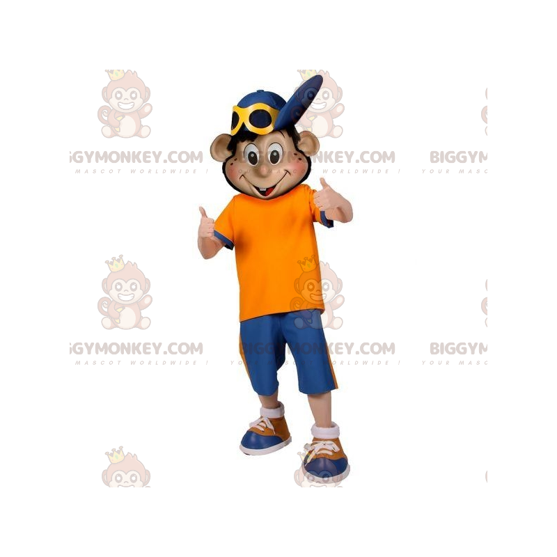 Traje de mascote adolescente BIGGYMONKEY™ com boné –