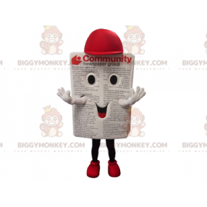 Magazine Newspaper BIGGYMONKEY™ Mascot Costume with Cap –