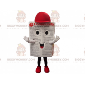 Magazine Newspaper BIGGYMONKEY™ Mascot Costume with Cap -