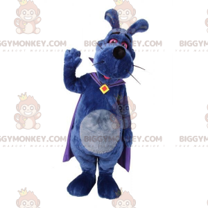 Costume da mascotte cane BIGGYMONKEY™ viola con mantello.