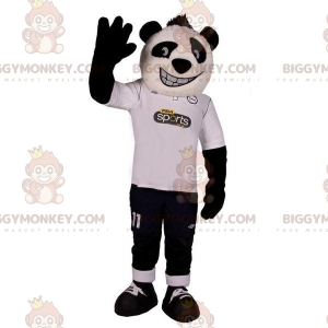 Costume de mascotte BIGGYMONKEY™ de panda blanc et noir très