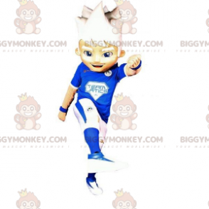 BIGGYMONKEY™ White Hair Sporty Boy Mascot Costume –