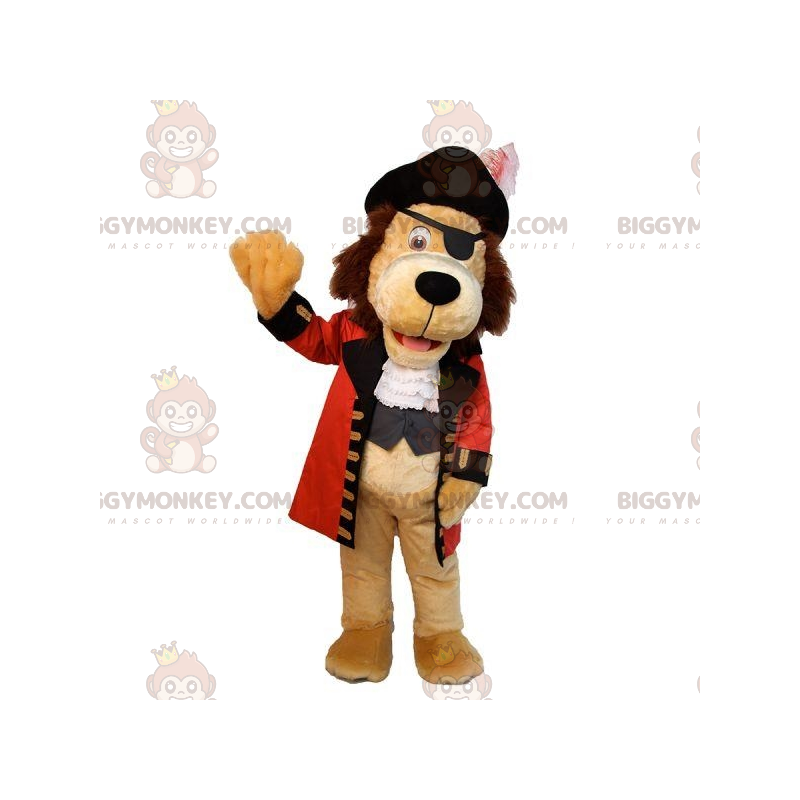 BIGGYMONKEY™ Mascot Costume Tan Hunde Dress Up Pirat Costume -