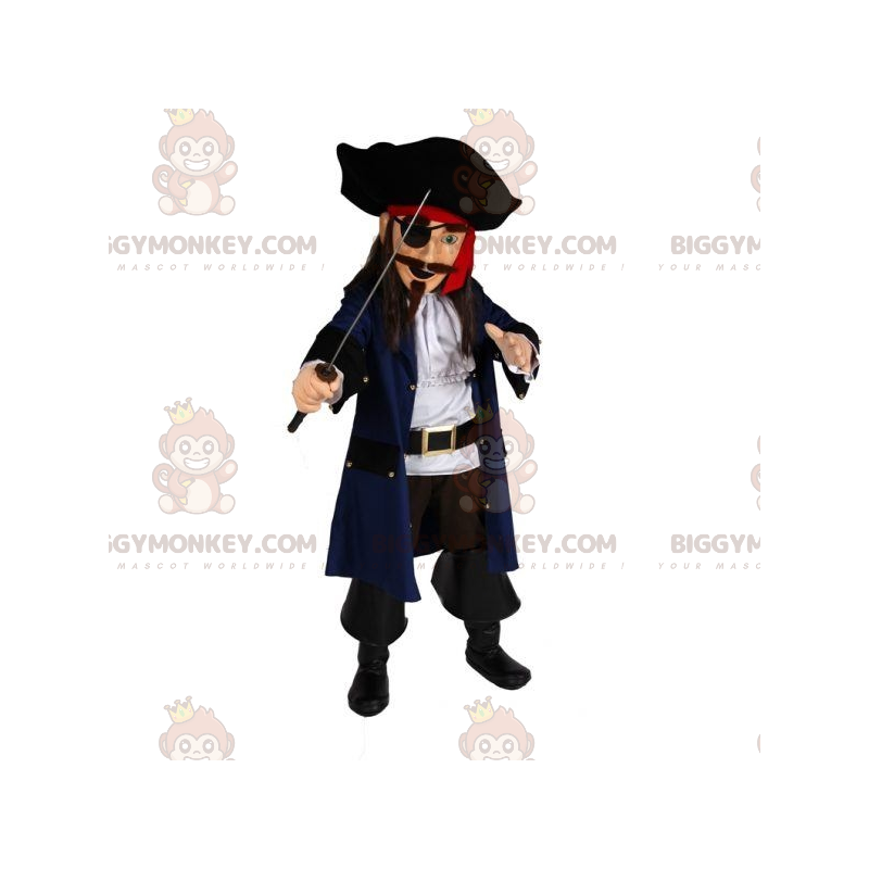 Traje de mascote de pirata BIGGYMONKEY™ em traje tradicional –