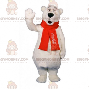 Disfraz de mascota de oso polar BIGGYMONKEY™ muy suave. osito