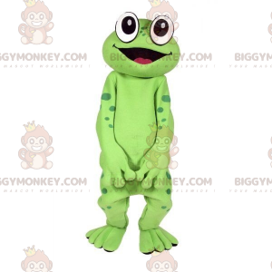 Disfraz de mascota BIGGYMONKEY™ de rana verde muy divertido -