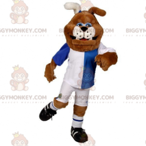 BIGGYMONKEY™ Brun og hvid Bulldog Dog Mascot Kostume i