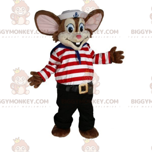 Brown Mouse Sailor Outfit BIGGYMONKEY™ Mascot Costume -